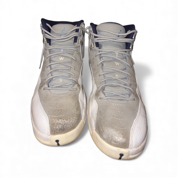 Air Jordan 12 Retro Grey University Blue High-Top Sneakers Shoes 12 - Picture 2 of 7